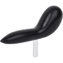 Suporte de mão de fagot, portátil em plástico e metal, preto e prata, com base chapada
