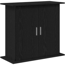 vidaXL suporte para aquário, madeira de carvalho preto, 81x36x73 cm, com 4 compartimentos