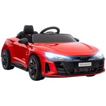 HOMCOM Audi RS E-Tron GT elektrische kinderauto, 12V, wit, met afstandsbediening en lichteffecten