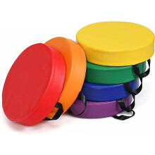 GOPLUS conjunto de 6 almofadas para cadeira infantil, polipiel e espuma, multicolor, 38x38x8 cm