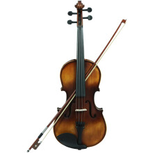 Viola de madeira polida à mão, modelo profissional 4/4 vintage mate, para prática e atuação