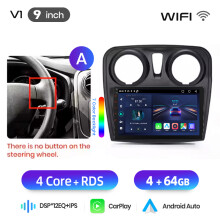Junsun autoradio, Android systeem, draadloze Apple CarPlay en Android Auto, 4GB RAM + 64GB ROM, GPS navigatie