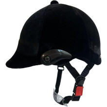 Harayaa Capacete de Equitação em Veludo Preto, Leve e Ajustável, para Atividades Equestres