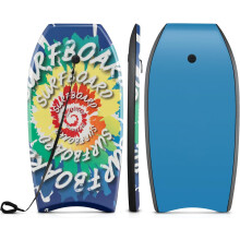 Costway prancha de bodysurf, 84/104 cm, núcleo EPS, fundo HDPE, canal duplo e correia de pulso