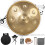 Handpan de aço em Re menor, 22 polegadas, 9 notas 440 Hz, dourado, com baquetas, suporte e mochila para yoga e meditação 1