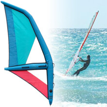 Vela inflável para windsurf, tecido Oxford e PVC, azul e vermelho, 4,2 m²