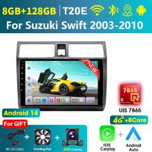 Srnubi Android autoradio, 2din multimedia speler met Carplay, GPS en achteruitrijcamera voor Suzuki Swift 2003-2010