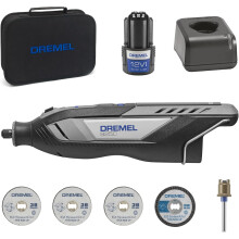 Dremel 8150, ferramenta rotativa sem fios 12V, sem escovas, 5.000-30.000 RPM, conjunto de 5 acessórios, bateria 2.0Ah e carregador
