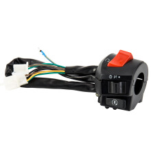 Universele motorfiets stuurschakelaar, set van 2, waterdicht, zwart, 12V