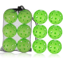 Conjunto de 12 bolas de treino em PVC, verdes, 8x8x8 cm, com 40 furos para exterior e interior