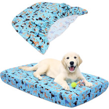 Capa de substituição para cama de cão, lavável, com borda elástica, 91 x 68 x 15 cm