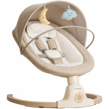 BEBE2LUXE Ava, cadeira de baloiço elétrica para bebés, 0-9 kg, com Bluetooth, música e arnês de 5 pontos