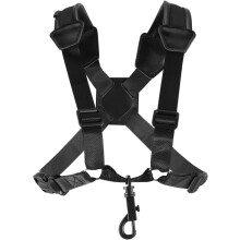 Yardwe correia para saxofone ajustável, 22 polegadas, com almofada para ombros, universal para instrumentos de sopro
