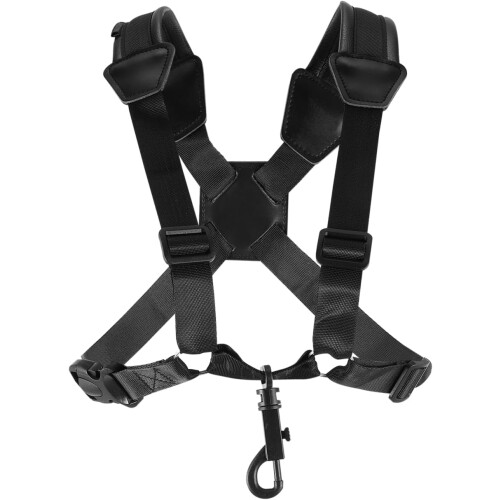 Yardwe correia para saxofone ajustável, 22 polegadas, com almofada para ombros, universal para instrumentos de sopro