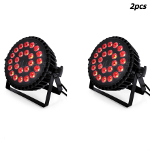 Set van 2 LED Par Licht, 200W RGBWA UV 6in1, aluminium chassis, professionele podiumverlichting