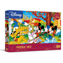 Trefl, Puzzle de 160 Peças Disney Diversão nos Charcos, Mickey Mouse, para Crianças a partir de 6 anos
