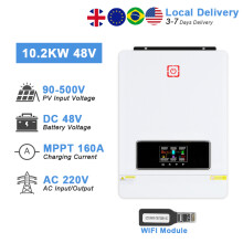 Y&H Inversor Híbrido Fuera de Red 10.2KW, Doble MPPT, Controlador Solar 160A, 48V, Onda Sinusoidal Pura