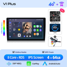 Junsun multimediaspeler, V1 Plus(4G 64G)4G, Android 14, CarPlay en Android Auto, voor Opel Zafira B en Astra H