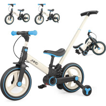 JMMD Bicicleta Infantil 6-em-1, Dobrável, Ajustável, com Rodas Estabilizadoras e Pedais