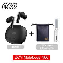 QCY Melobuds N50, draadloze oortele, zwart, Bluetooth 5.4, actieve ruisonderdrukking, multipoint verbinding