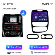 Junsun V1 Pro, autoradio met 2GB RAM en 32GB geheugen, draadloze CarPlay en Android Auto voor Renault Clio 4 en ZOE