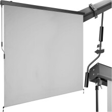 tectake toldo vertical exterior retrátil com manivela, tecido resistente, 200 x 250 cm, cinzento claro