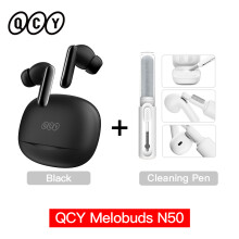 QCY Melobuds N50, draadloze oortele, zwart, Bluetooth 5.4, actieve ruisonderdrukking, multipoint verbinding