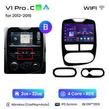 Junsun V1 Pro C, autoradio met Android 12, 2GB RAM en 32GB geheugen, draadloos CarPlay en Android Auto voor Renault Clio 4 en ZOE