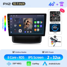 AWESAFE Android Autoradio 10 inch, PX2 (2GB 32GB), Draadloze CarPlay en Android Auto met GPS Navigatie en DAB+ Radio