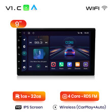 Junsun autoradio, 9 inch Android 15, 1GB RAM + 32GB opslag, draadloos Apple CarPlay en Android Auto voor Peugeot 407 CC SW 2004-2011