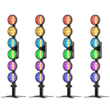 DayFlicker podiumlicht, set van 4, 350W, 6-LED COB vintage licht, DMX512 voor concert en nachtclub