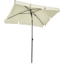 Outsunny tuinparasol, 198 x 130 cm, kantelbaar, lichtbeige, aluminium en polyester