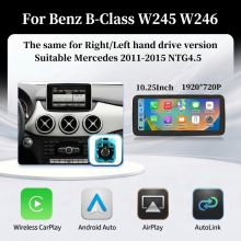 Bonroad autoradio, 10,25 inch multimedia touchscherm, draadloze CarPlay en Android Auto, voor Mercedes Benz