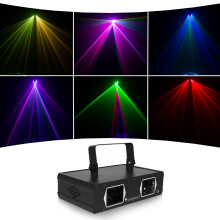 SHEHDS RGB laserlicht, 2 koppen, DMX512, voor DJ, disco en evenementen