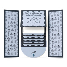 (L) Handmade Card Booklet Pull Interactive Holiday Card Xmas Gift Card Holder For Family Friends