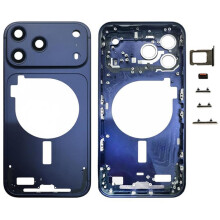 (blue) Per iPhone 17 Pro Max Cornice centrale con copriobiettivo della fotocamera
