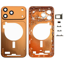 (orange) Για iPhone 17 Pro Max Μεσαίο πλαίσιο με κάλυμμα φακού κάμερας