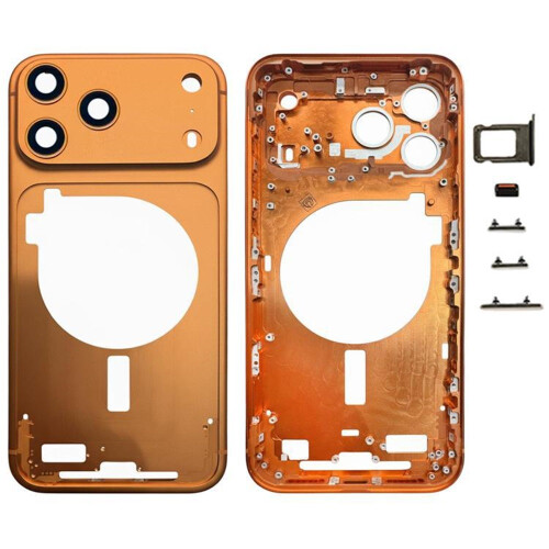 (orange) Για iPhone 17 Pro Max Μεσαίο πλαίσιο με κάλυμμα φακού κάμερας