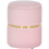 Velvet-Feel Storage Ottoman - Pink 1