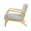 Solid Wooden Frame Upholstered Tufted Armchair 4