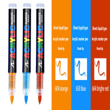 3er-Set weiße Marker-Farbstifte, permanenter Pinselstift für Kunstprojekte, Zeichnungen, Steinmalerei, Keramik, Glas, Holz