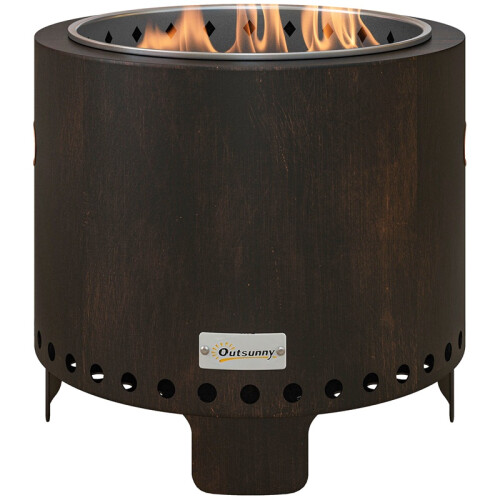 Metal Wood-burning Smokeless Fire Pit, Black 1