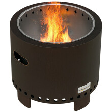Metal Wood-burning Smokeless Fire Pit, Black