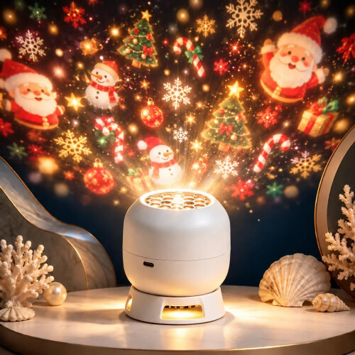 Elora Merry Glow Christmas Projector, Christmas Projector Indoor 360 1pc