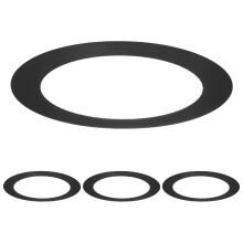 M METERXITY 4-Pack Goof Rings for 6 Inch Recessed Lights, 5.9" ID 8.1" OD Durable Steel Trim Ring Flush Mount Black Can Light Trim Ring Cover for Ceil