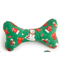 Durable Plush Bone-Shaped Dog Toy - Squeaky, Chew-Resistant for All Breeds - Perfect for Christmas & Birthday Parties Dog Toys for Aggressive Chewers