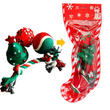 Baywell Christmas Dog Toys Stocking, Puppy's First Christmas Dog Stocking Gifts Set Assorted Toys Outdoor & Indoor Puppy Interactive Play Game