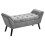 Tufted Velvet Buttoned Bench with Raised Arms 3