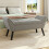 Tufted Velvet Buttoned Bench with Raised Arms 1