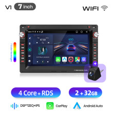 Junsun Android Autoradio, 2GB 32GB 7 inch+Cam, kabelloses CarPlay und Android Auto, für VW Golf 4 Passat B5 Polo